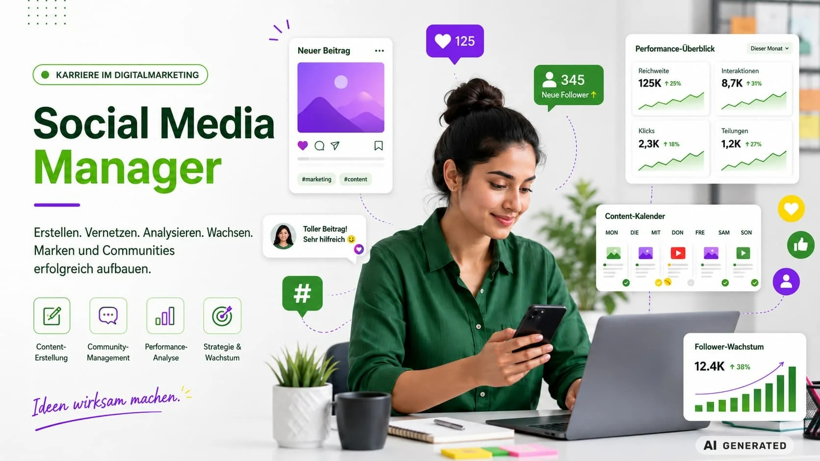 Social Media Manager Veranschaulichung